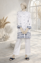 EMBROIDERED CAMBRIC STITCHED 2 PIECE