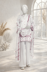 EMBROIDERED CAMBRIC STITCHED 3 PIECE