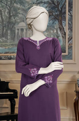 EMBROIDERED KHADDAR STITCHED 2 PIECE