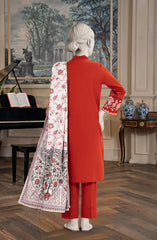 EMBROIDERED CROSS HATCH STITCHED 3 PIECE