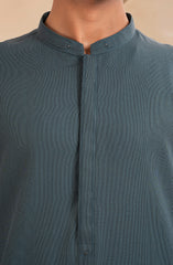 TEAL BLENDED KAMEEZ SHALWAR