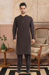 CHOCOLATE BROWN BLENDED KAMEEZ SHALWAR
