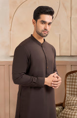 CHOCOLATE BROWN BLENDED KAMEEZ SHALWAR