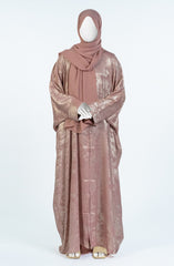 GOLD PINK METALLIC ABAYA