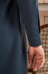 BOTTLE-GREEN BLENDED KAMEEZ SHALWAR