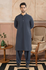 BOTTLE-GREEN BLENDED KAMEEZ SHALWAR