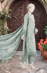 EMBROIDERED TWILL VISCOSE 3 PCS UNSTITCHED