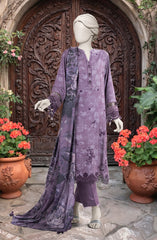 EMBROIDERED TWILL VISCOSE 3 PCS UNSTITCHED