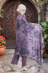 EMBROIDERED TWILL VISCOSE 3 PCS UNSTITCHED