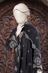 EMBROIDERED TWILL VISCOSE 3 PCS UNSTITCHED