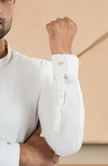 OFF-WHITE BLENDED KAMEEZ SHALWAR