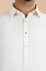 OFF-WHITE BLENDED KAMEEZ SHALWAR