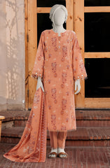 PRINTED COTTON VISCOSE 3PCS UNSTITCHED