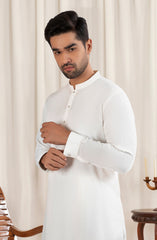 OFF-WHITE BLENDED KAMEEZ SHALWAR