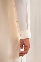 CREAM BLENDED KAMEEZ SHALWAR