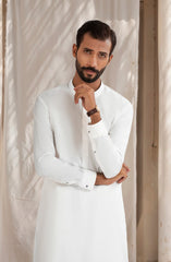OFF-WHITE BLENDED KAMEEZ SHALWAR