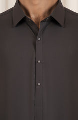 CHOCOLATE BROWN BLENDED KAMEEZ SHALWAR