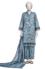 EMBROIDERED PRINTED CAMBRIC STITCHED 3 PIECE