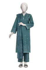 EMBROIDERED CAMBRIC STITCHED 3 PIECE