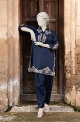 EMBROIDERED CAMBRIC STITCHED 2 PIECE