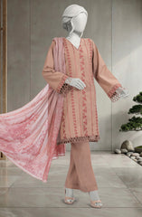 EMBROIDERED CAMBRIC 3PCS UNSTITCHED