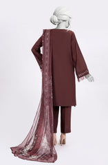 EMBROIDERED CAMBRIC 3PCS UNSTITCHED