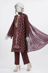 EMBROIDERED CAMBRIC 3PCS UNSTITCHED