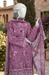 EMBROIDERED PRINTED LAWN 3PCS UNSTITCHED