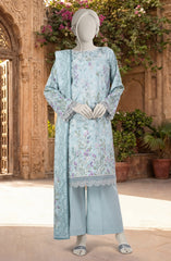 EMBROIDERED PRINTED LAWN 3PCS UNSTITCHED