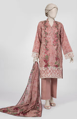 EMBROIDERED PRINTED LAWN 3PCS UNSTITCHED