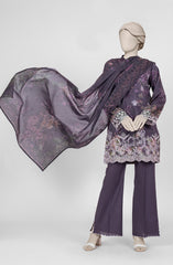 EMBROIDERED PRINTED LAWN 3PCS UNSTITCHED