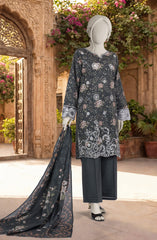 EMBROIDERED PRINTED LAWN 3PCS UNSTITCHED
