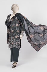 EMBROIDERED PRINTED LAWN 3PCS UNSTITCHED