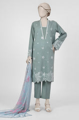EMBROIDERED CAMBRIC 3PCS UNSTITCHED