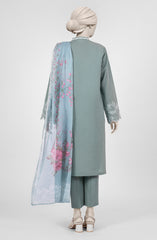 EMBROIDERED CAMBRIC 3PCS UNSTITCHED
