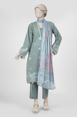 EMBROIDERED CAMBRIC 3PCS UNSTITCHED