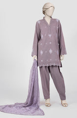 EMBROIDERED CAMBRIC 3PCS UNSTITCHED