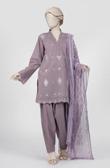EMBROIDERED CAMBRIC 3PCS UNSTITCHED