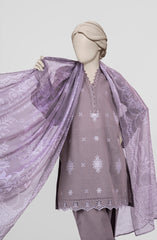 EMBROIDERED CAMBRIC 3PCS UNSTITCHED