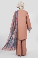 EMBROIDERED CAMBRIC 3PCS UNSTITCHED