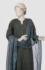 EMBROIDERED CAMBRIC 3PCS UNSTITCHED