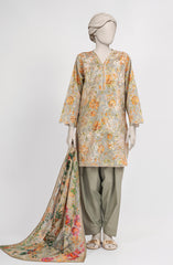 EMBROIDERED PRINTED LAWN STITCHED 2 PIECE