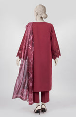EMBROIDERED CAMBRIC 3PCS UNSTITCHED