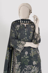 EMBROIDERED PRINTED LAWN STITCHED 3 PIECE