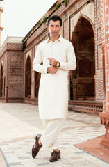 CREAM BLENDED KAMEEZ SHALWAR