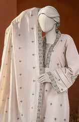 EMBROIDERED CAMBRIC 3PCS UNSTITCHED