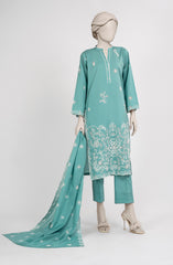 EMBROIDERED CAMBRIC STITCHED 3 PIECE