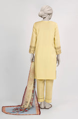 EMBROIDERED CAMBRIC STITCHED 3 PIECE