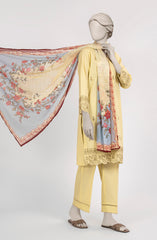 EMBROIDERED CAMBRIC STITCHED 3 PIECE