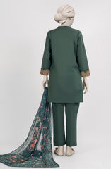 EMBROIDERED CAMBRIC STITCHED 3 PIECE